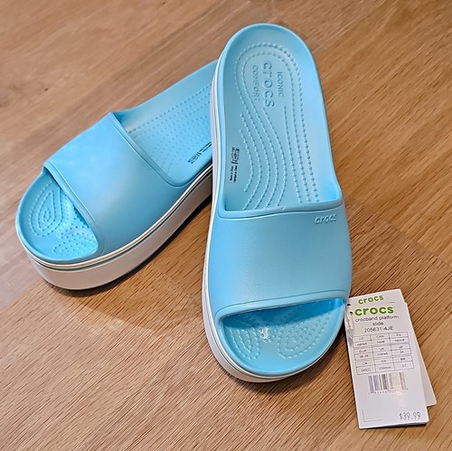 Crocs crocband platform slide - crocs,